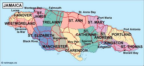 All things Jamaican - A totally Jamaican Site: Parishes and Capitals of ...