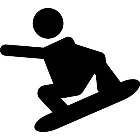 Extreme snowboard silhouette - Free sports icons