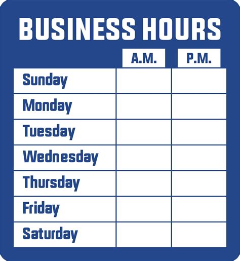 Business Hours Sign Template - 10 Free PDF Printables | Printablee ...