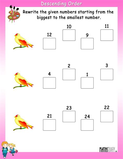 Ascending And Descending Order Worksheets For Class 1 – NBKomputer