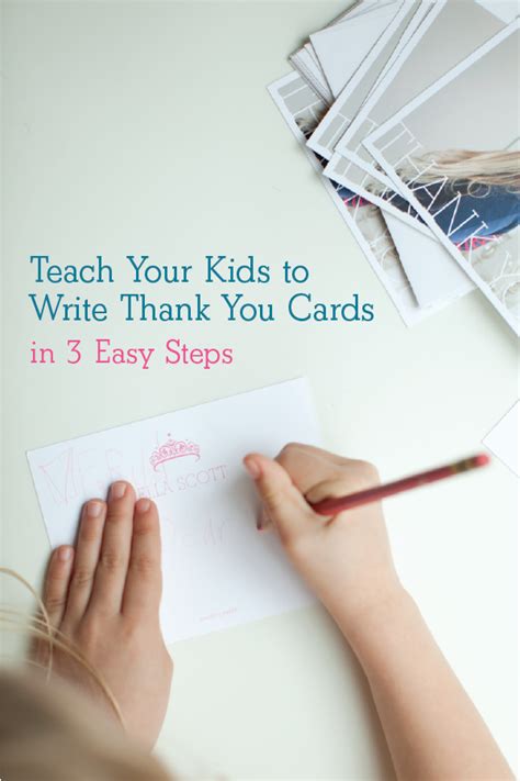 Teach Kids to Write Thank You Cards in 3 Steps - Pinhole Press ...