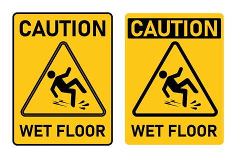 caution wet floor slippery after cleaning yellow printable sign ...