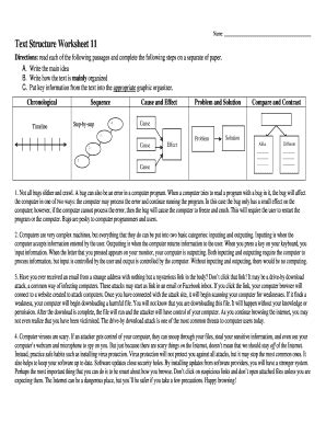 Text Structure Worksheet 11 Answer Key - Fill and Sign Printable ...