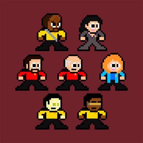 8-bit Star Trek: The Next Generation - Star Trek - T-Shirt | TeePublic