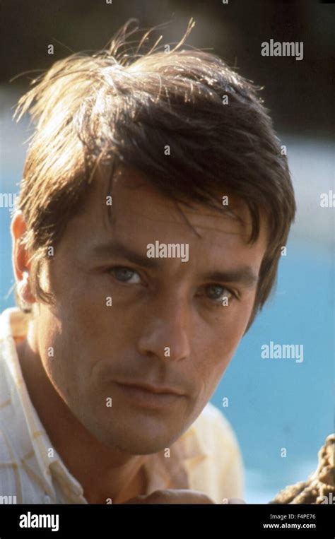 Alain Delon / La piscine / 1968 directed by Jacques Deray Stock Photo ...