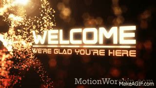 Particle Ribbons Welcome HD Loop by Motion Worship on Make a GIF