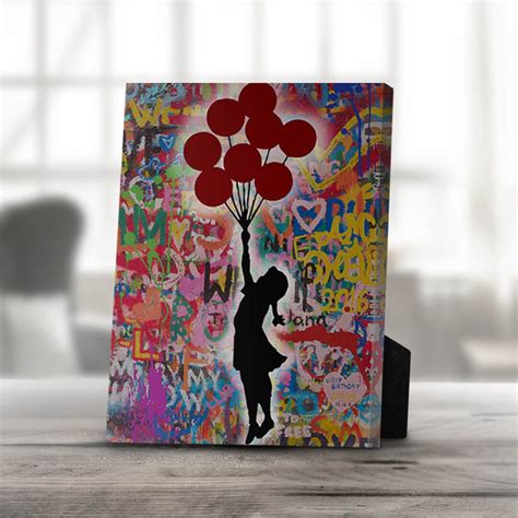 Banksy Balloon Girl Desktop Canvas – ClockCanvas