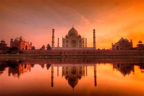 Taj Mahal At Sunrise