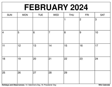 February Printable Calendar 2024 Pdf - Fran Paloma