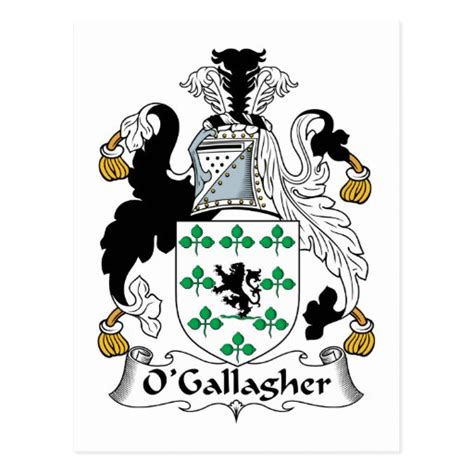 O'Gallagher Family Crest Postcard | Zazzle