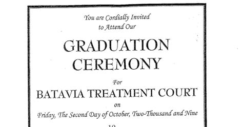 GCASA Cares: Batavia Drug Court graduation this Friday, 10/02/09 at 10 AM