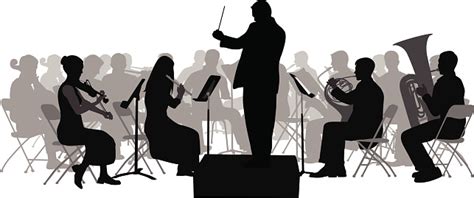 Orchestra Conductor Front View Silhouette Transparent PNG & SVG Vector