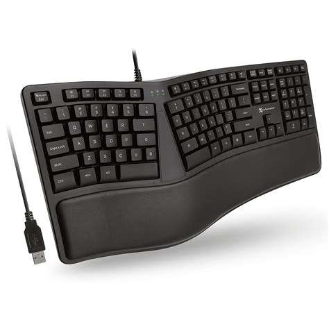 Buy X9 Ergonomic Keyboard Wired with Cushioned Wrist Rest - Type ...