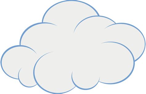 Blue cloud clipart image - WikiClipArt