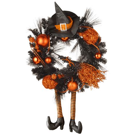 24" Halloween Witch Wreath - Walmart.com - Walmart.com