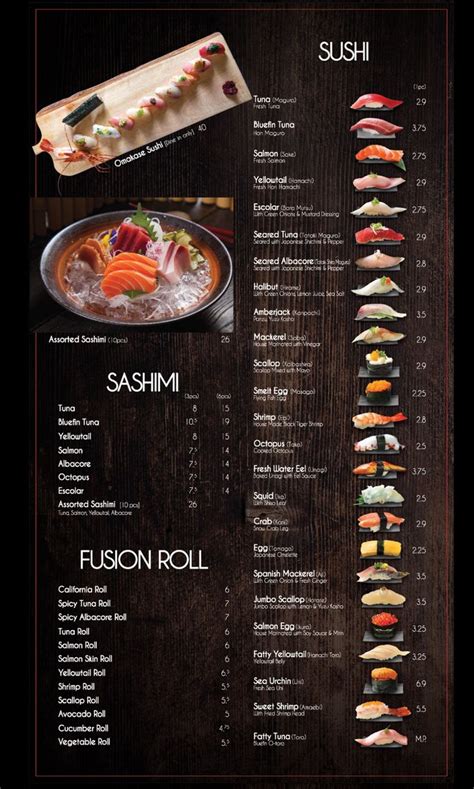 Sushi Menu Template