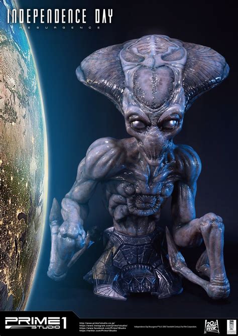 Life Size Bust Independence Day: Resurgence Alien | | Prime 1 Studio