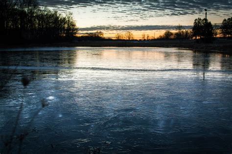 Frozen Pond at Sunrise | Frozen pond, Pond, Sunrise