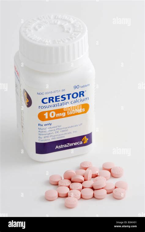 Rosuvastatin brand name Crestor pills The medication is a statin drug ...