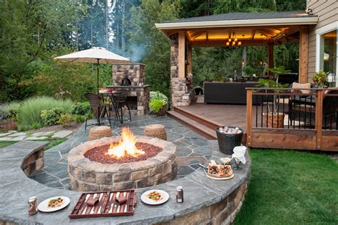 15 Most Stunning Paver Patio with Fire Pit to Create a Warm Outdoor ...