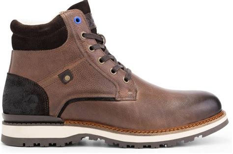 Travelin ' Sund Herenschoenen Halfhoge leren veterboots Sneakers Bruin ...