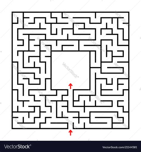 Abstract square maze developmental game Royalty Free Vector