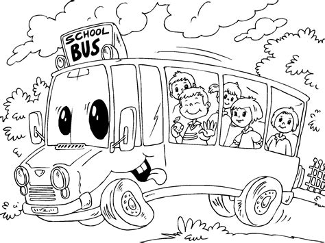 Free Printable School Bus Coloring Pages For Kids