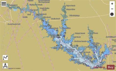 Lake Sam Rayburn Fishing Map - 2024 Winter Olympics Location