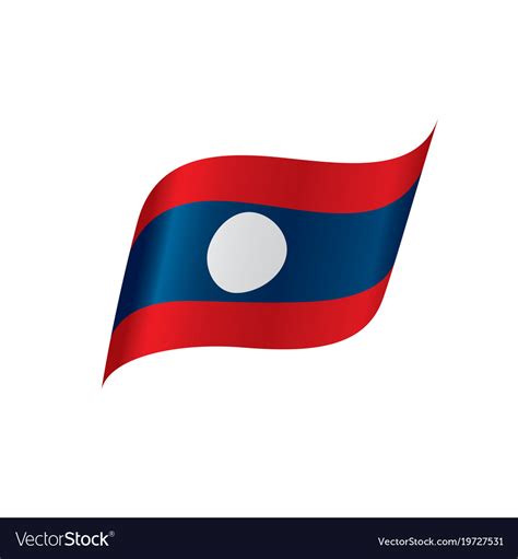 Laos flag Royalty Free Vector Image - VectorStock