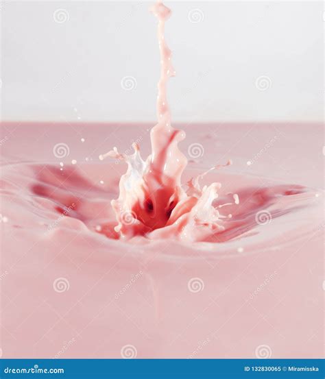 Splash of Fruit Milk Cocktail. Fruit Drink Stock Image - Image of ...