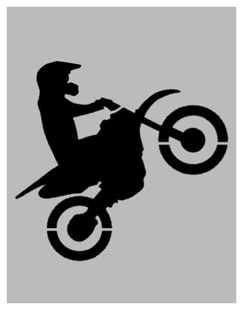 Dirt Bike Wheelie Silhouette