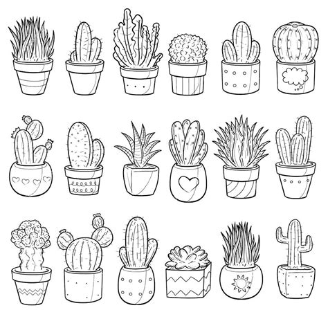 Cactus Coloring Pages Printable - Printable Word Searches