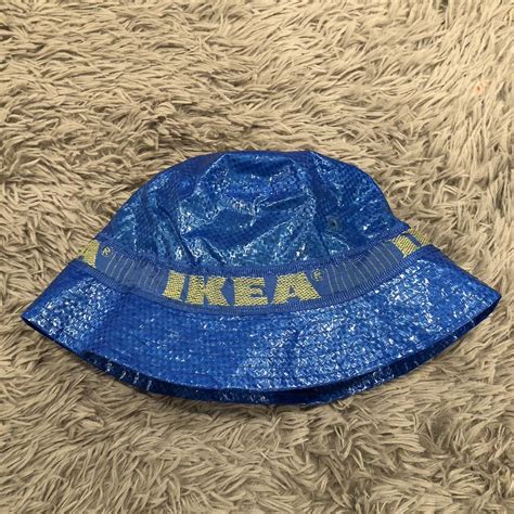 IKEA Men's Blue and Yellow Hat | Depop