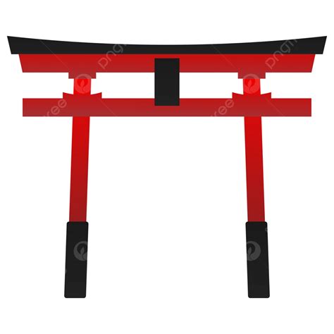 Asia Japan Torii Traditional Japanese Shinto Transparent Vector Art ...