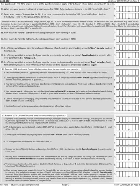 Fafsa Printable Form