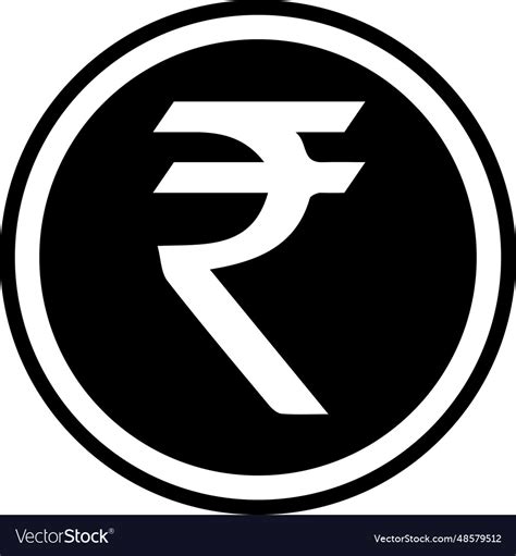 Currency symbol india indian rupee sign inr Vector Image