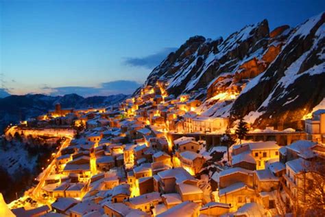 The italian village of Pietrapertosa, Potenza in Basilicata, Italy - e ...