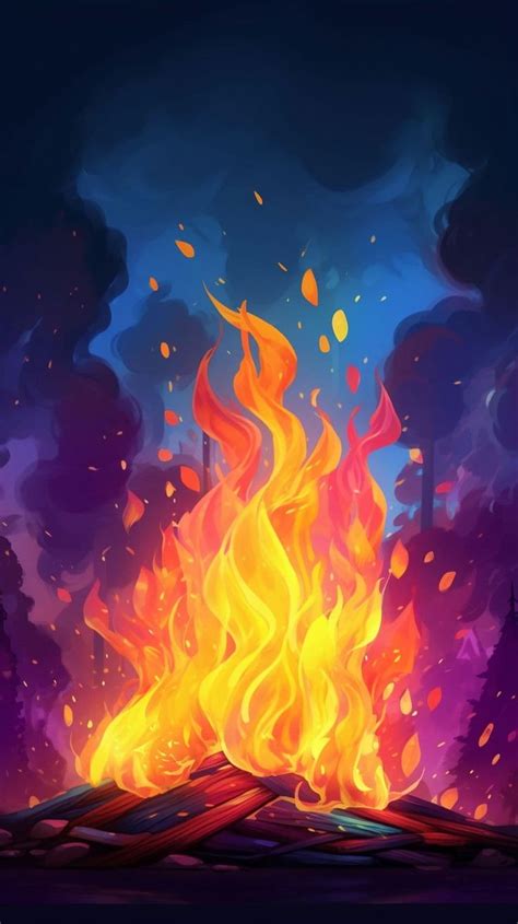 Fire Wallpaper Aesthetic iPhone | Fire painting, Fire art, Fire drawing