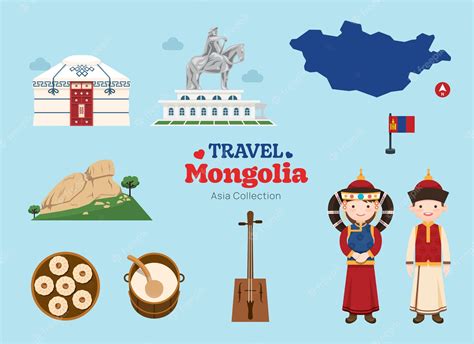 Premium Vector | Travel mongol flat icons set mongolia element icon map ...