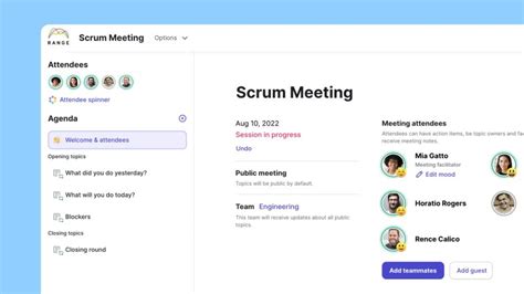 5 types of scrum meetings and popular templates (Free to use) | Range