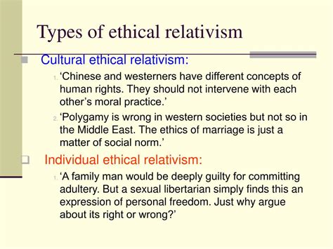 Moral Relativism Examples