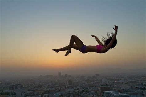 Girl Falling From Sky Drawing