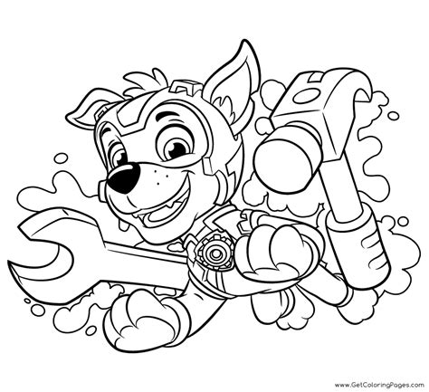 Paw Patrol Mighty Pups Coloring Pages Printable for Free Download