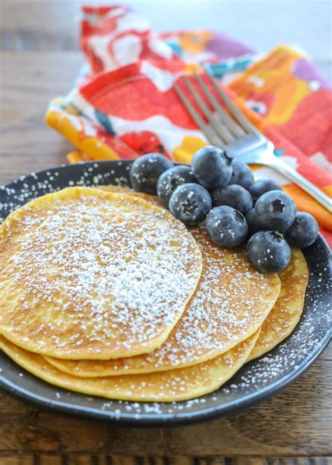 2-Ingredient Cream Cheese Pancakes - Barefeet in the Kitchen