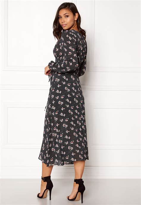 New Look Print Lattice Maxi Dress Black Pattern - Bubbleroom