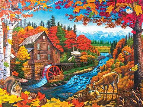 Autumn Mill, 300 Pieces, RoseArt | Puzzle Warehouse