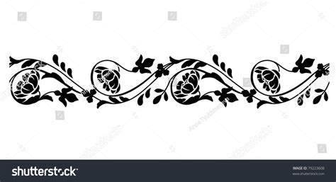 5,768 Black White Floral Horizontal Border Images, Stock Photos ...