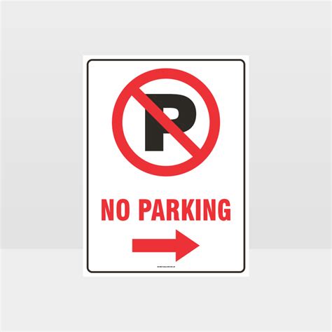 No Parking Right Arrow Sign - Notice/Information Sign - HAZARD SIGNS NZ