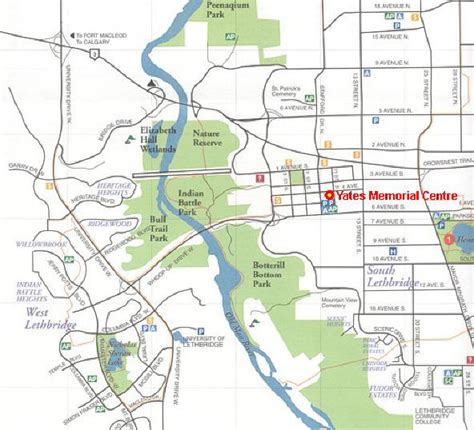 Lethbridge Map and Lethbridge Satellite Image