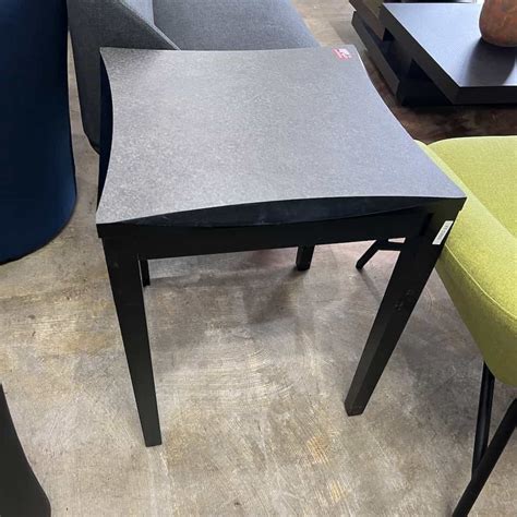 20" Grey and Black Contemporary Side Table | Office Furniture Liquidations